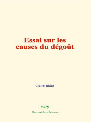 cover image of Essai sur les causes du dégoût